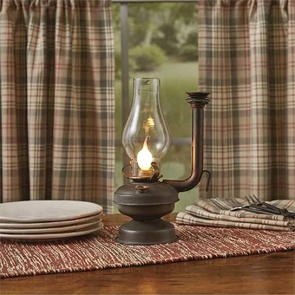 Park Designs Decorative Brown Electric Vent-Pipe Oil Lamp - Picture 2 of 4